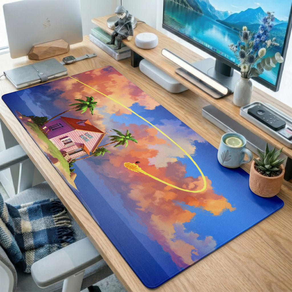 Sunset Island Flying Hero Desk Mat