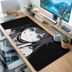 Dark Eyed Anime Girl Desk Mat