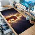 Fiery Orange Anime Powerup Desk Mat