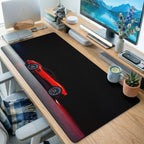 Minimal Red Racing Car Desk Mat