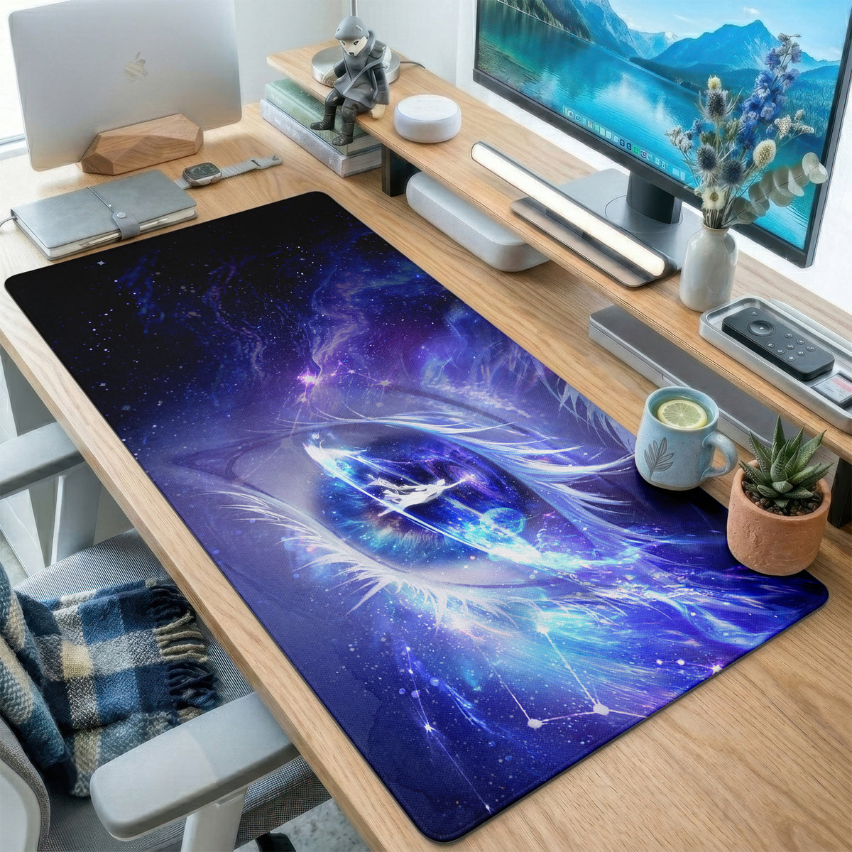 Cosmic Galaxy Eye Design Desk Mat