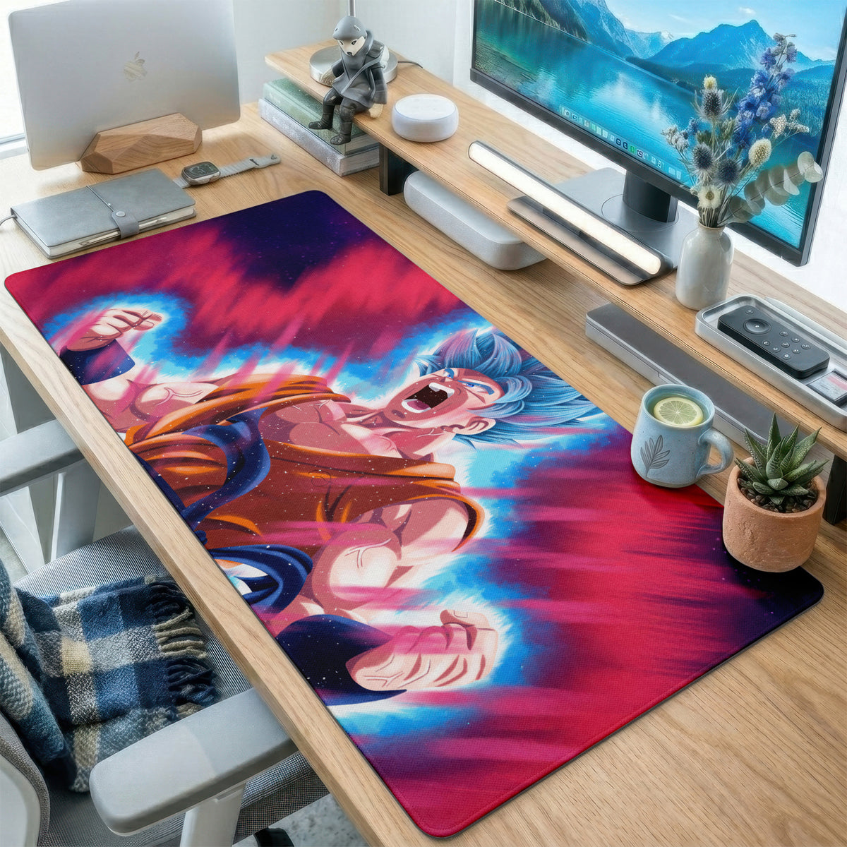 Red Aura Anime Powerup Desk Mat