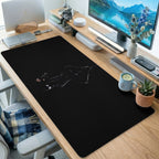 Minimalist Line Art Warrior Desk Mat