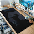 Dark Caped Hero Silhouette Desk Mat