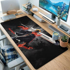 Dark Sword Red Lightning Desk Mat