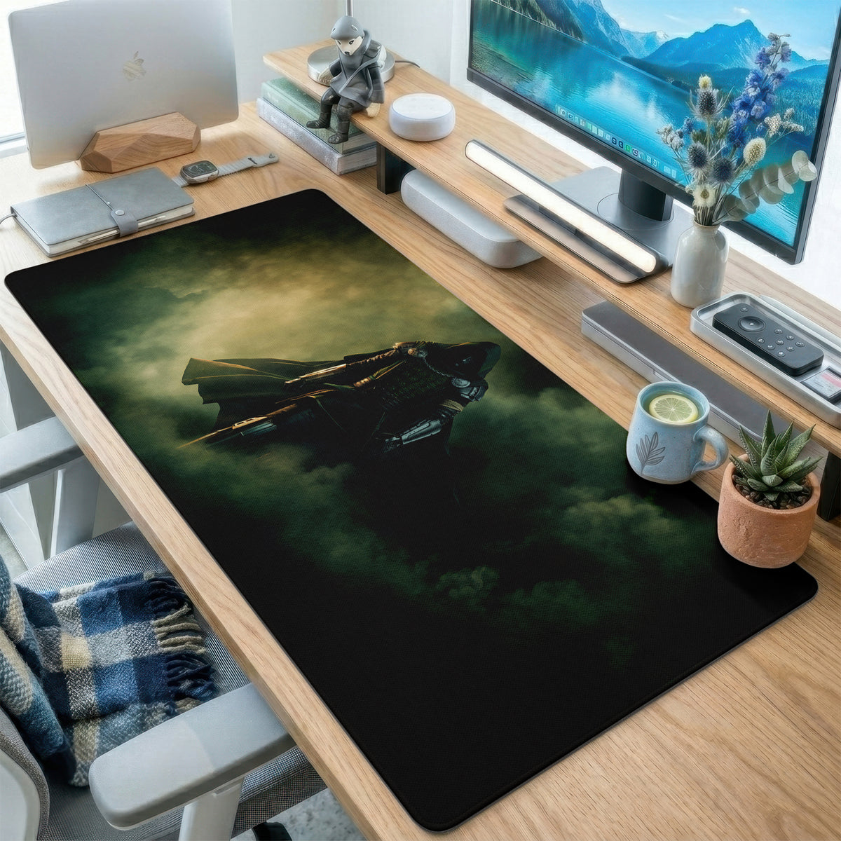 Green Fog Dark Wizard Desk Mat