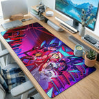 Neon Cyber Demon Girls Desk Mat