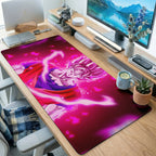 Pink Energy Anime Warrior Desk Mat