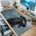 Dark Armored Knight Silhouette Desk Mat