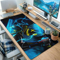 Blue Lightning Masked Guard Desk Mat