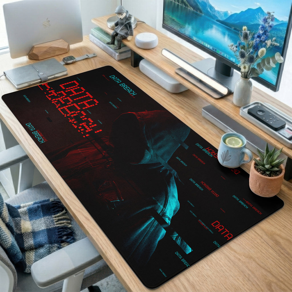 Red Hacker Data Breach Desk Mat