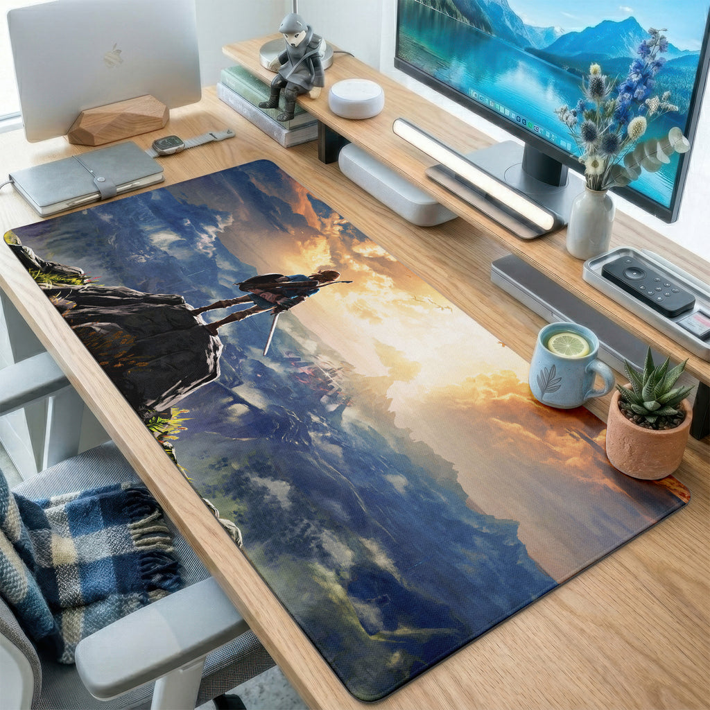 Epic Sunset Mountain Warrior Desk Mat
