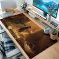 Golden Sword Battle Scene Desk Mat